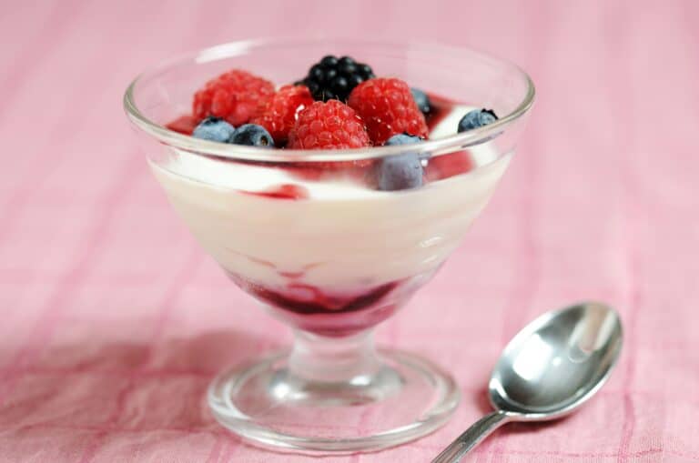 Ricette Qui Salute Magazine - Delizia di yogurt con salsa frutti di bosco