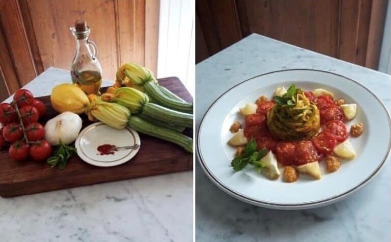 Ricette Qui Salute Magazine - Spaghetti di zucchine aromatizzati menta limone e zafferano