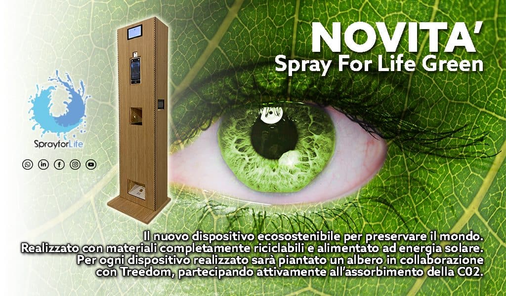 Spray for Life Green covid coronavirus ambiente impatto zero