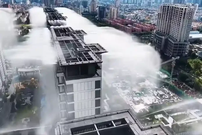 Cina nebbia artificiale temperature